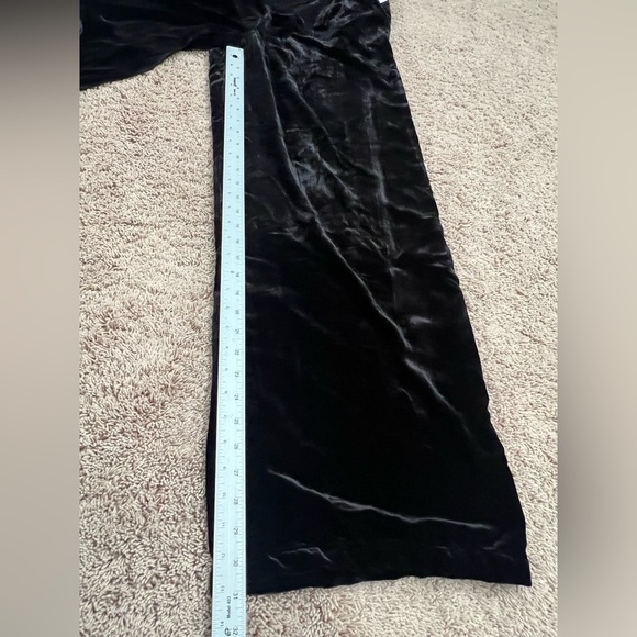 NWT new small Anthropologie wide leg velvet pants black - Picture 17 of 17